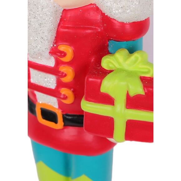 Grandpa Nutcracker Christmas Tree Ornament Sprinkles Red Blue Hat Present 7.5 in - Picture 6 of 8